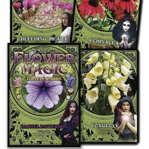 Flower Magic Oracle Cards & Guidebook Set Tarot Card Deck Book Kit fantasy art flowers magick pagan wicca wiccan witch craft witchcraft