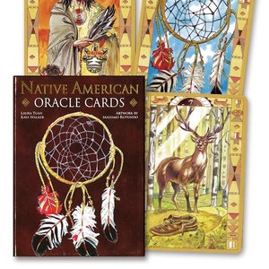 Nativo americano Oracle Cards Set Tarot Card Deck Booklet Kit magick magick pagan wicca wiccan witchcraft stregoneria sciamano indiano