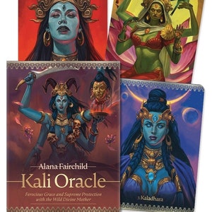 Kali Oracle Kit Card Deck & Guidebook Set Tantrische Hindoe Godin tarotkaarten en boek magie magie heksen ambacht hekserij wicca wicca heidense