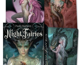 Juego de cartas del oráculo de las hadas nocturnas de Barbieri, baraja de cartas de Paolo Barbieri, magia, brujería, tarot, hadas, hadas