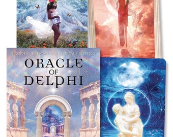 Oracle Of Delphi: Prophecies from the Eternal Priestess Card Deck Book Set Cards magic magick witch craft witchcraft pagan druid celtic