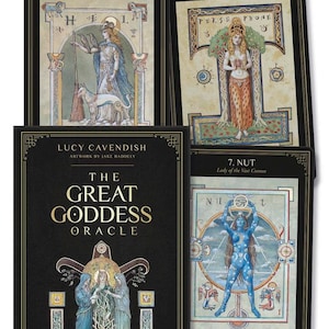 Gran Diosa Oracle Kit Card Deck &Guía Set Tarot Cartas y Libro magia brujería brujería wicca pagana wiccan Diosas