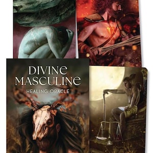 Divine Masculine Healing Orakel Karten & Ratgeber Set Tarot Kartenspiel Kartenspiel Magick Magie Pagan Wicca Hexerei Witchcraft Druid Celtic