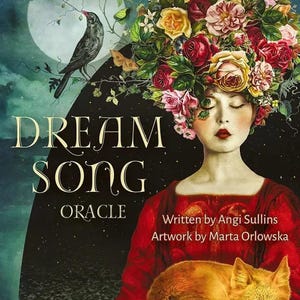 Juego de cartas de oráculo y guía Dream Song, juego de baraja de cartas del tarot, libro, magia, paganismo, brujería, brujería, wicca, mística, arte fantástico
