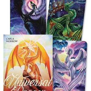 Dragón Universal Oráculo Cartas y Juego de Libros Tarot Card Deck fantasía arte magia magia brujería brujería wicca wicca pagana dragones wiccanos