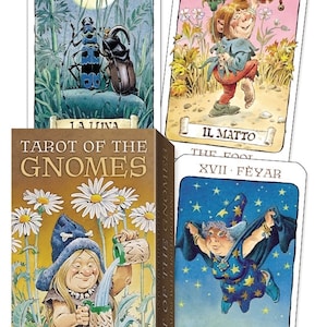 Tarot Of The Gnomes Deck Cards Set Oracle Card Booklet divination magick magic pagan wicca wiccan witch craft witchcraft faerie faery gnome