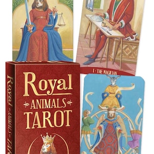 Königliche Tiere Tarot-Set Karten Orakel Kartenset Magie Magie Pagan Hexerei Wicca Wicca Tier wunderlich Druide Celtic
