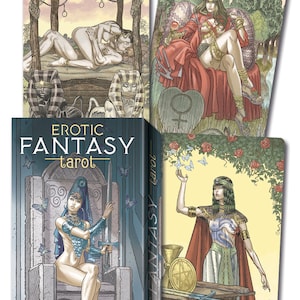 Erotische Fantasy Tarot Deck Karten Set Art Orakel Kartenheft Wahrsagerei Pagan Wicca Wicca Hexe Hexe Hexenkunst Sex sexuelle Erotik