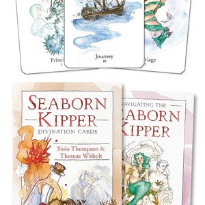 Seaborn Kipper Cards & Guidebook Set Oracle Card Deck Book Kit magia brujería brujería wicca tarot sirena sirenas wiccan