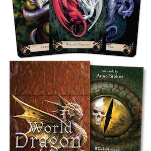 ワールドドラゴンオラクルカードとブックセットタロットカードデッキファンタジーアートマジックマジックウィッチクラフト異教徒ウィッカウィッカドラゴン