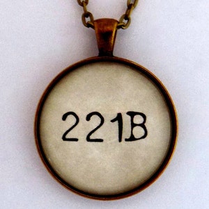 221B Baker Street Sherlock Holmes Sir Arthur Conan Doyle Literary Book Quote Pendant Necklace Keychain Key Ring Literature Fandom Jewelry