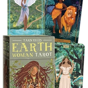 Zestaw kart Tarota dla kobiety Ziemi Zestaw kart Oracle Magick Magic pogański czarownictwo rzemiosło czarownic wicca wiccan black Sztuka fantasy Bogini kobieca