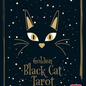 Golden Black Cat Tarot Kit Card Deck & Guidebook Set oracle cards and book magic magick witch craft witchcraft wicca pagan wiccan Cats