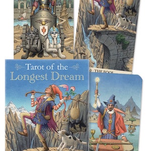 Zestaw kart Tarot Of the Longest Dream i przewodnik Karty wyroczni i książka magia magick czarownictwo czarownictwo wicca pogaństwo wiccan sny