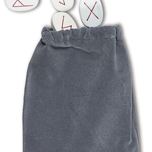 El Libro de las Runas Set Piedras Rúnicas Velvet Bolsa guía y kit de piedras rúnicas Adivinación nórdica brujería pagana brujería wicca wicca imagen 4