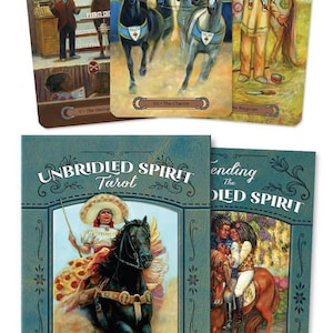 Unbrided Spirit Tarot, antica partnership spirituale tra cavalli e umanità, mazzo di carte e guida, set di carte oracolo, libro di magia