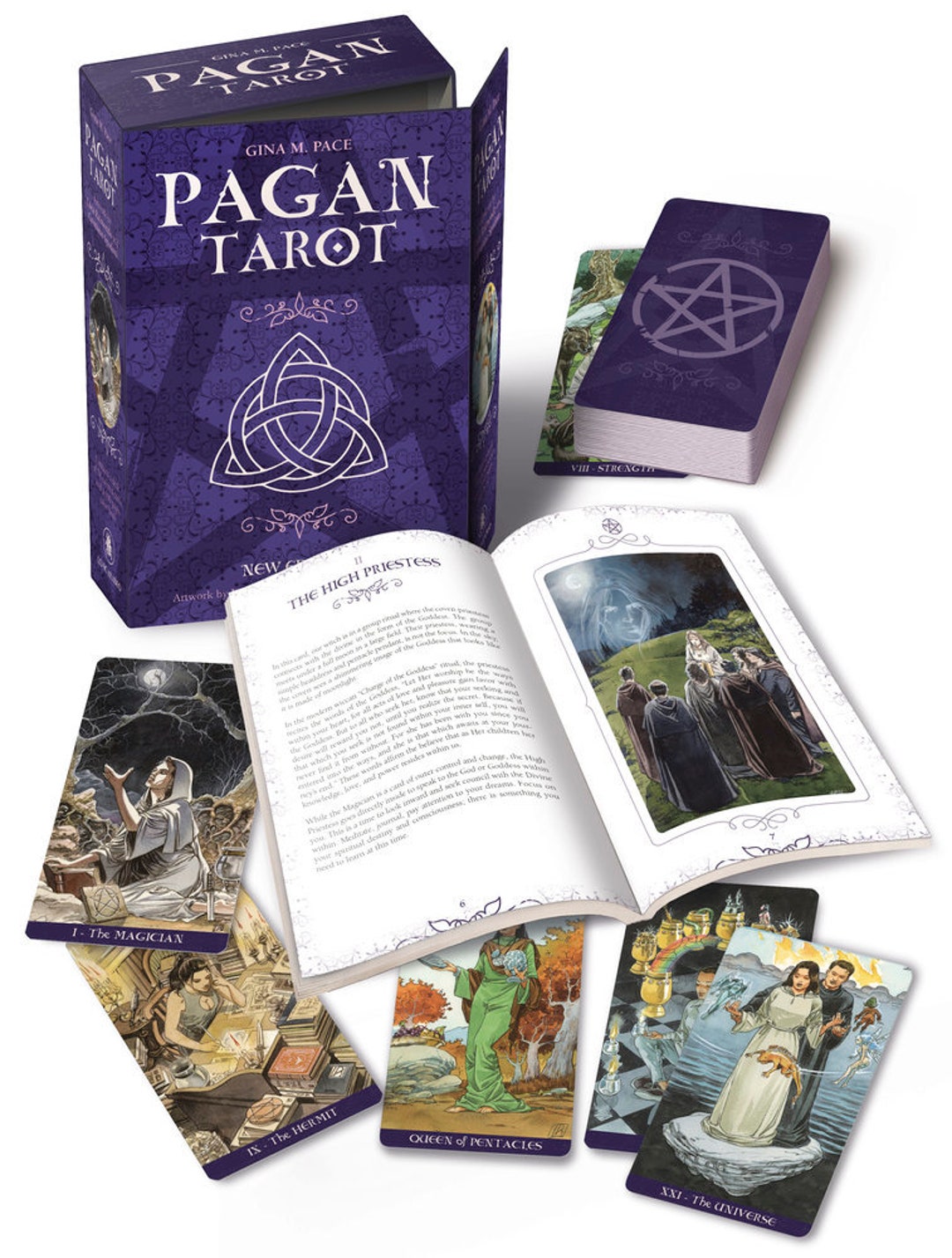 Pagan Tarot Kit Card Deck & Guidebook Set Oracle Cards and Book Magic ...
