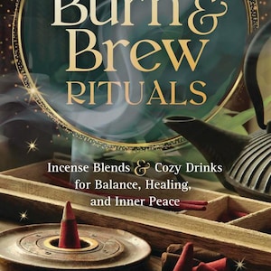Libro de rituales para quemar y preparar infusiones a fuego lento, elixires mágicos, mezclas de incienso, bebidas, pociones, magia, brujería, herboristería.