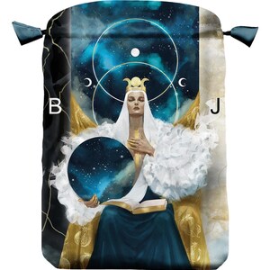Astral satijnen tas Tarotzakje Wicca Wicca Hekserij Hekserij Heidens Perfect voor kristallen Runen Slinger Tarotkaarten Orakelkaart astrologie