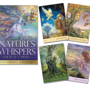 Nature's Whispers Oracle Cards & Guidebook Set Josephine Wall Tarot Card Deck Book Kit fantasy art magick magic pagan wicca wiccan witch