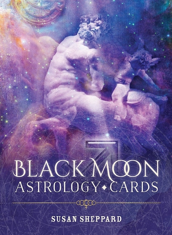Black Moon Astrology Cards and Guidebook Oracle Set Tarot Card Etsy