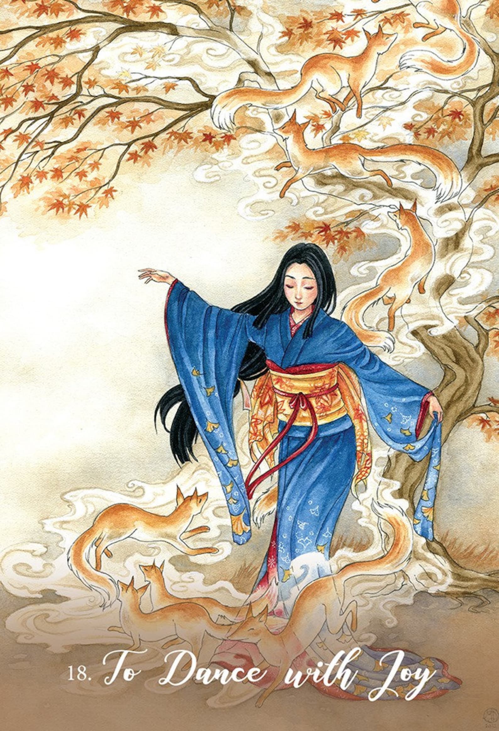 Foxfire Kitsune Oracle Cards and Guidebook Set Tarot Card Deck Etsy