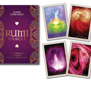 Rumi Oracle Cards & Guidebook Set Tarot Card Deck Book Kit magick magic pagan wicca wiccan hekserij Soefi Poet Mysticism