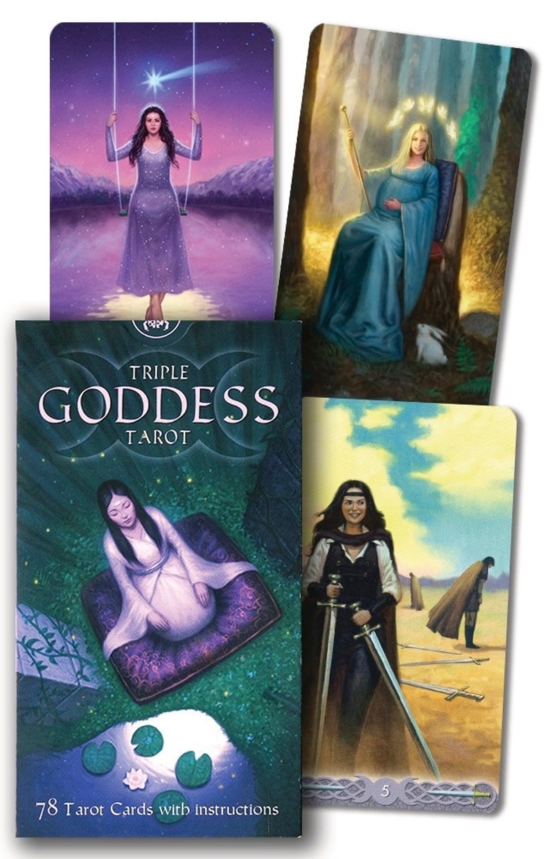 Triple Goddess Tarot Oracle Deck Cards Set Card Booklet Etsy