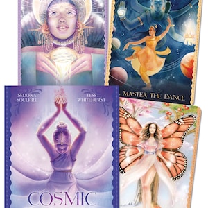 Cosmic Dancer Oracle Cards & Guidebook Set Tarot Card Deck Book Kit fantasy art magick magic pagan angel mysticism witch
