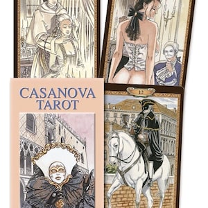 Jeu de cartes de jeu de tarot Casanova Art fantastique livret de cartes Oracle magie divinatoire magie païenne wicca sorcellerie artisanat sorcellerie