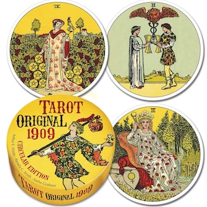 Tarot Original 1909 Circular Deck Karten Set Orakel KartenHeft Kit rund retro magick magick wicca wiccan hexen basteln hexen kreis
