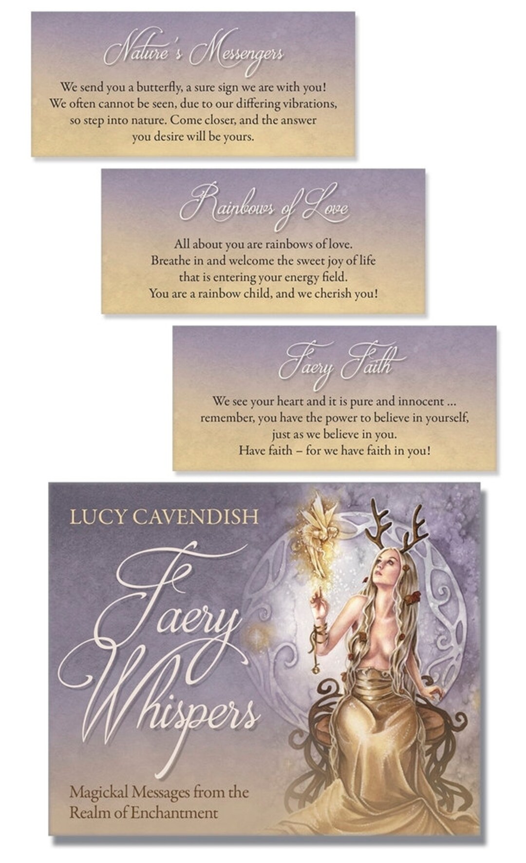 Faery Whispers Affirmation Deck Set Kit Cards Card Fairy Divination ...