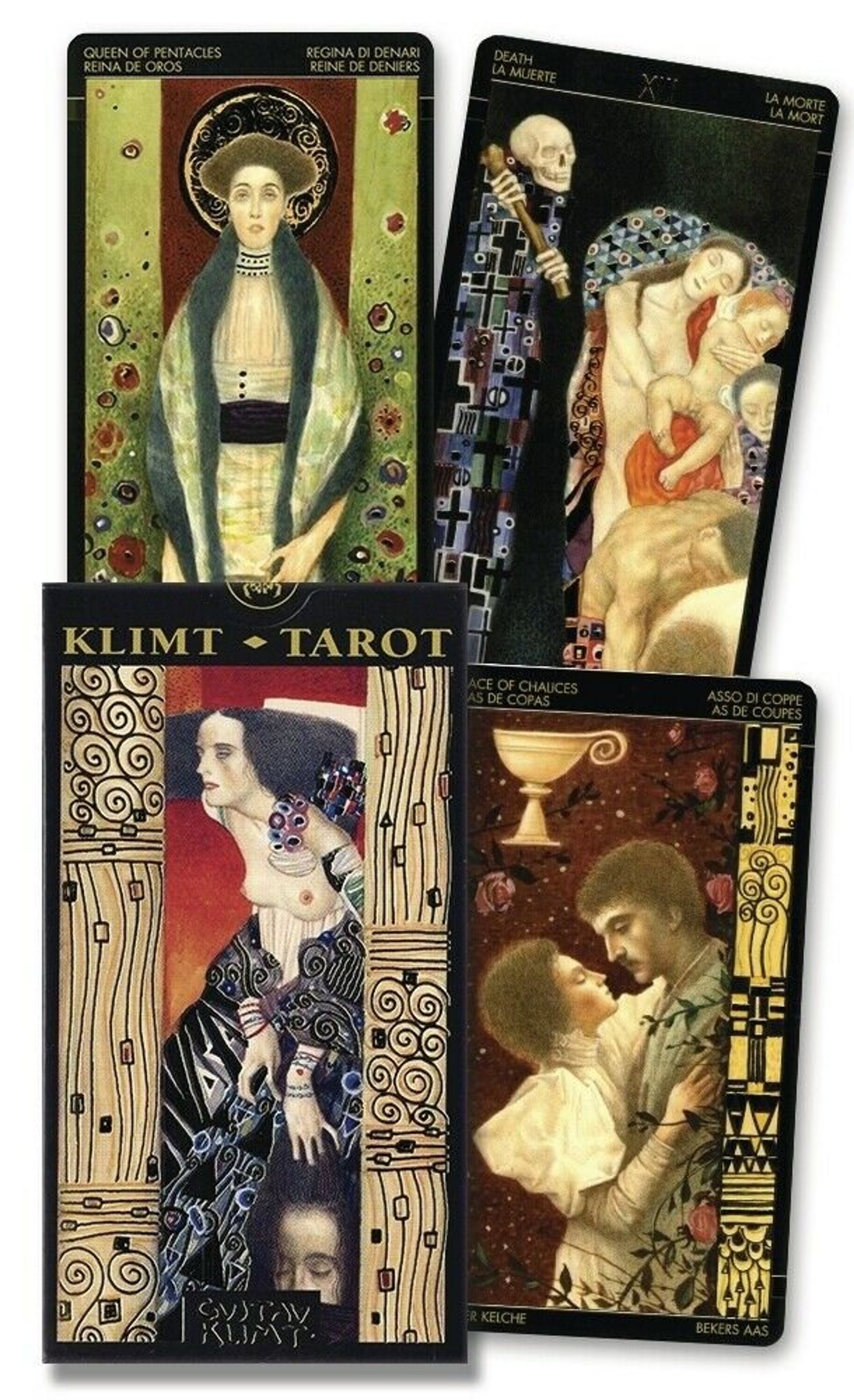 Golden Tarot of Klimt Deck Cards Set Gustav Klimt Oracle Card Etsy
