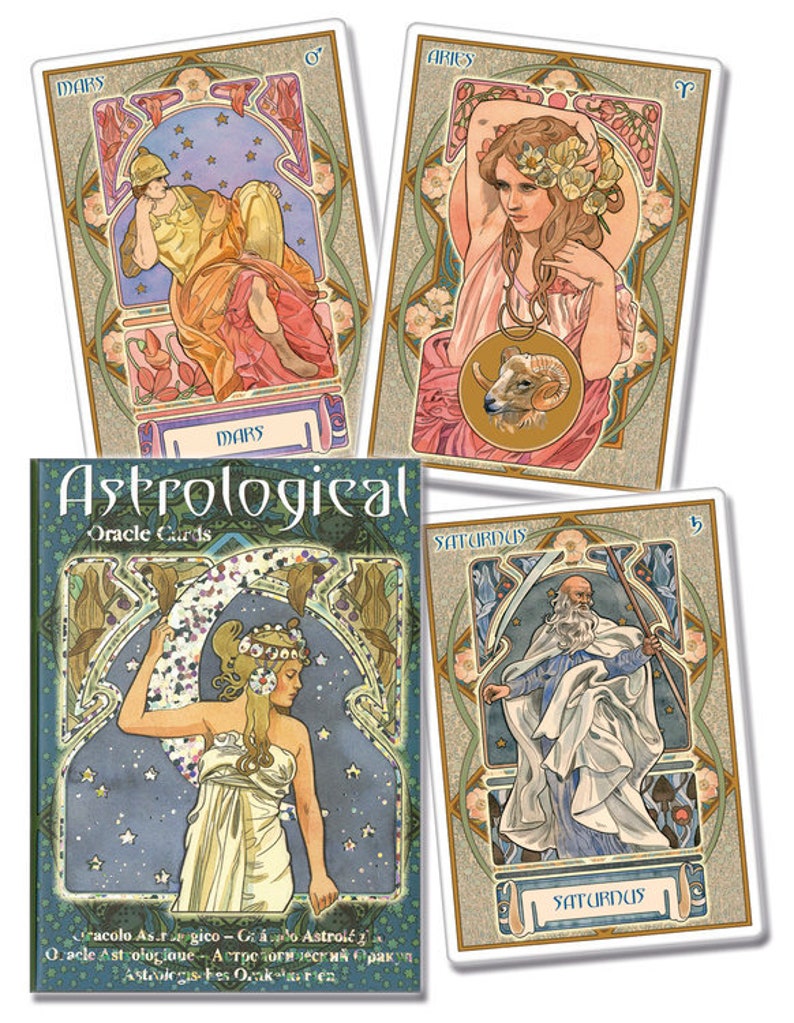 Astrological Oracle Kit Deck Cards Set Tarot Card Booklet Etsy