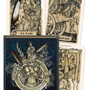 Medieval Feathers Tarot Kit Card Deck & Guidebook Set oracle cards and book magic magick witch craft witchcraft wicca pagan Celtic Druid