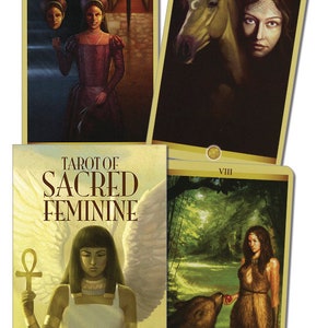 Tarot Der Heiligen Feminine Deck Karten Set Orakel Karte Weissagung Magick Magie Pagan Wicca Wicca Hexe Hexerei Göttinnen Göttin