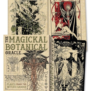 The Magickal Botanical Oracle Kit Card Deck &Guidebook Set tarotkaarten en Boek magische magie hekserij hekserij wicca heidense wiccan