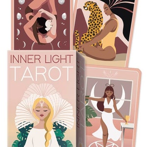 Juego de cartas del tarot Inner Light, folleto de cartas del oráculo, adivinación, magia, paganismo, wicca, brujería, brujería, druida, celta, Serena Borsella