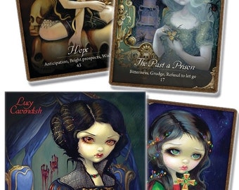 Les Vampires Oracle Cards & Guidebook Set Jasmine Becket-Griffith Vampire Theme Tarot Card and Book Kit The Strangeling goth gothic fairy
