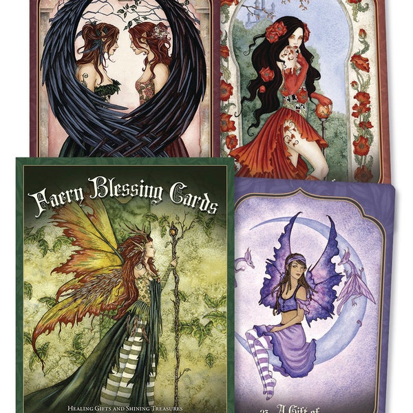 Fairy Blessing Cards and Guidebook Set Amy Brown Tarot Card Deck & Book Kit fairies fairy faerie fantasy art mermaid fairies blessings