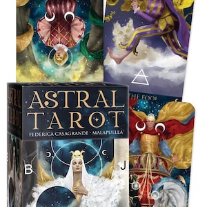 Astral tarotkaarten en boekenset Oracle-kaartenset magie magie heidense hekserij hekserij wicca astrologie sterrenbeeld astrologische wicca