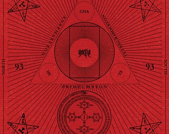 Goetia Velvet Altar Cloth Tarot Spread Clothe For Altars Cards Rites Rituals Spells Divination Practice Witch Home Decor magic magick witch