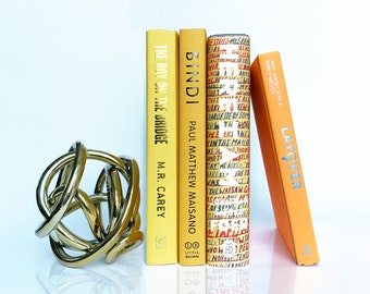 Choose One Book Stack in Melon Shades for Bookshelf Decor and Bookshelf Styling; Books for Decorating With Bestsellers and Great Reads