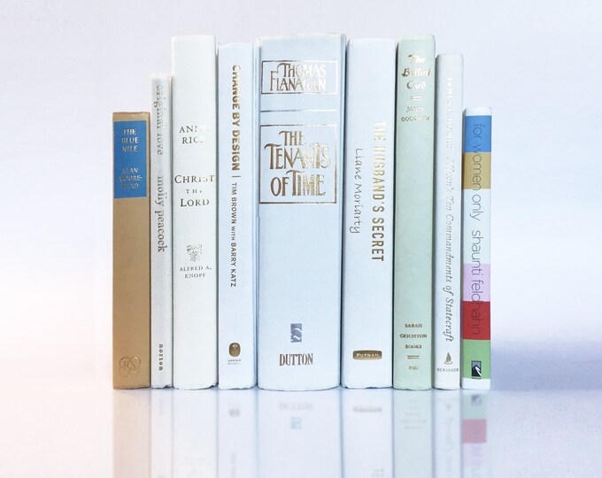 Classic White Decorative Book Set With Sparkle and a Touch of Etsy