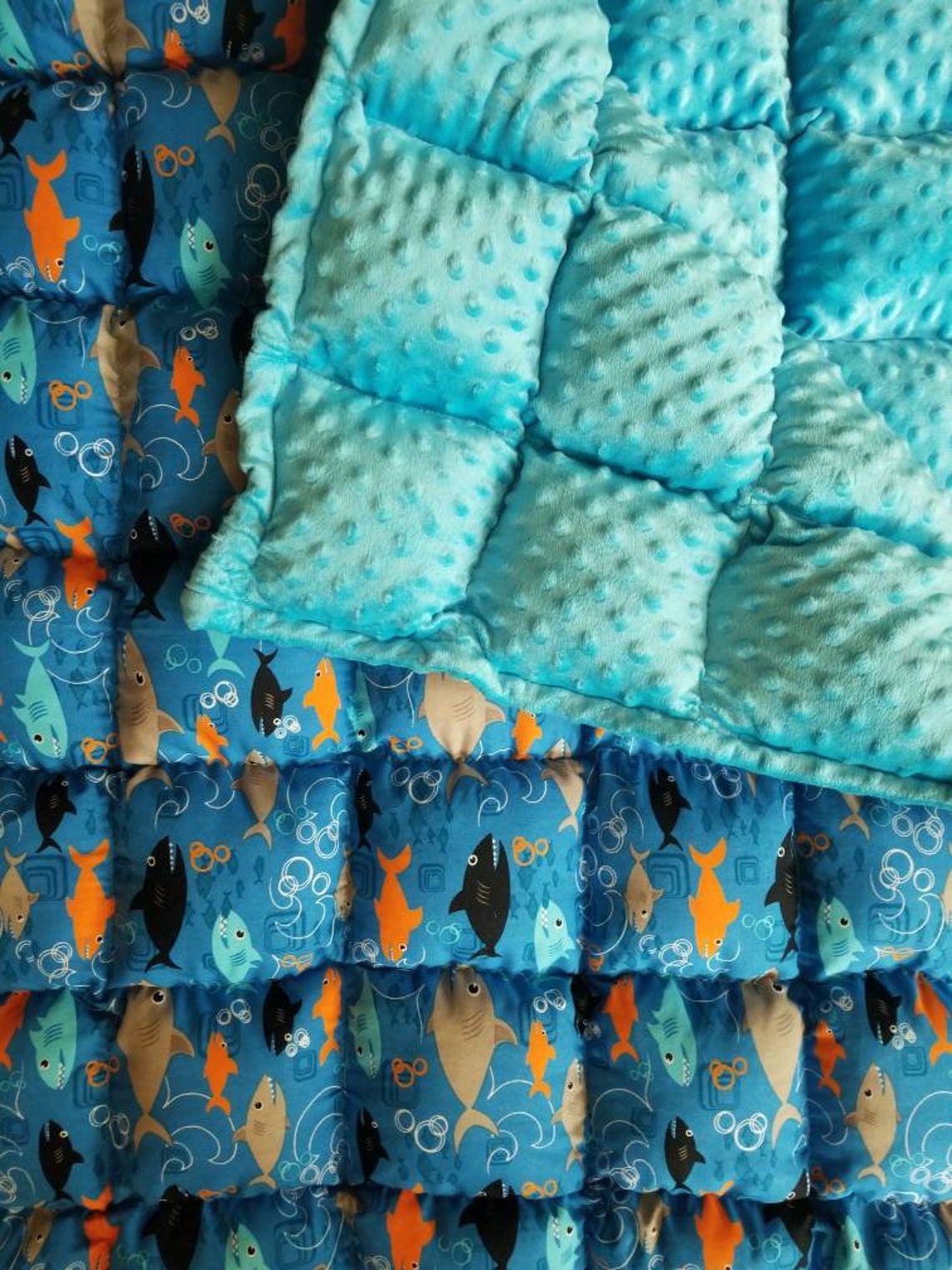 Fleece or Minky Weighted Blanket Medium 40x62 Available in Etsy