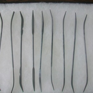 Riffler Needle File 10 PC Set 3 mm x 180 mm Metal Wood Plastic