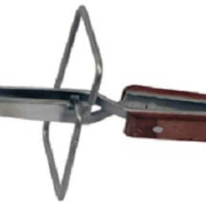 Cross Action Straight Tip Fiber Grip Tweezer with Stand 6-3/4&quot;