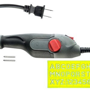 Electric Engraver Set, 2 Stencil, Extra Tungsten Carbide Tip