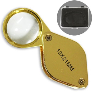 10 x 21mm Jewelers Loupe Gold Body