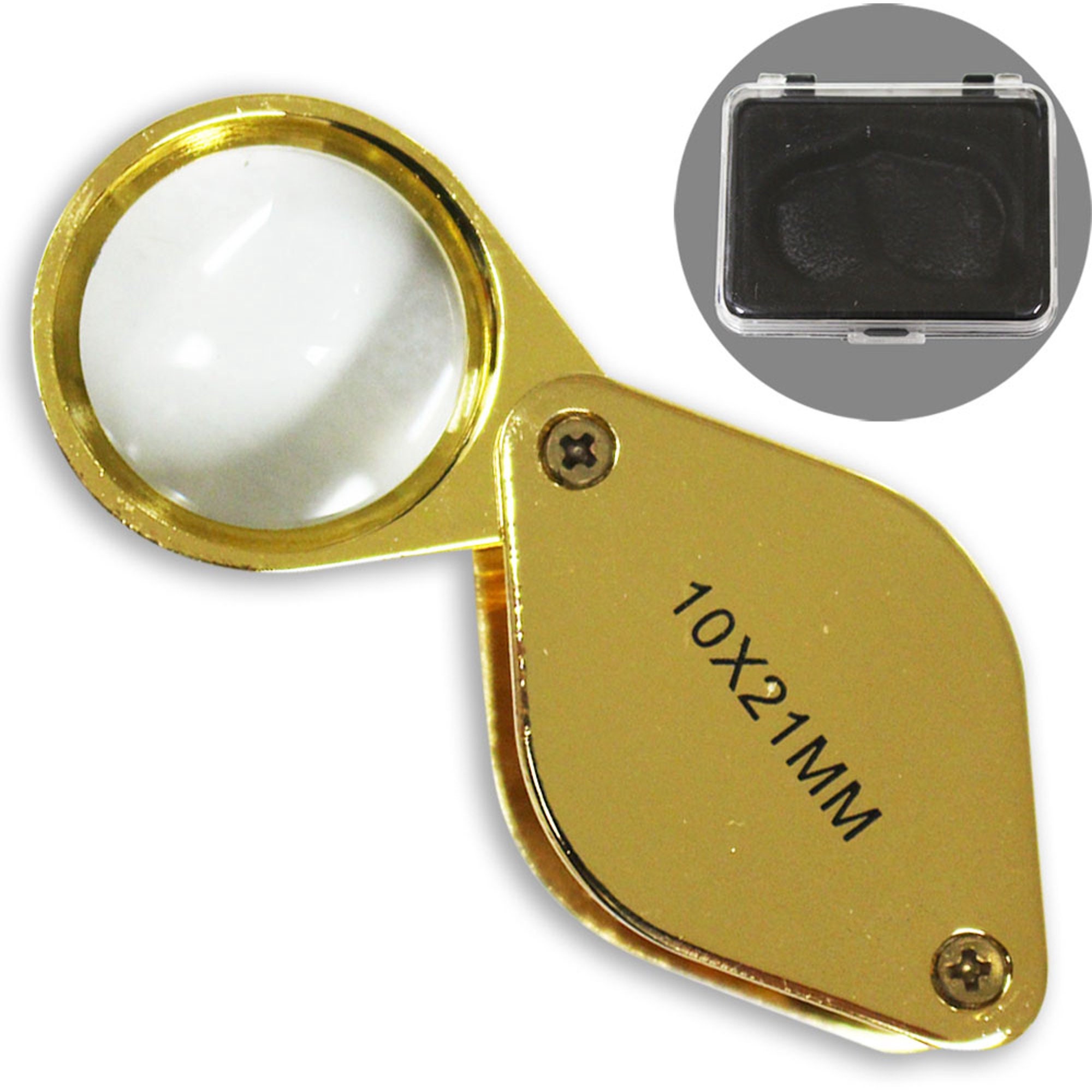 Jewelers LOUPE 20x 21mm Lens 20 Power MAGNIFYING for Jewelry Coins Stamps  Jeweler's Silver Finish Magnifier Eye Loop 20 X 20 Power Magnify 